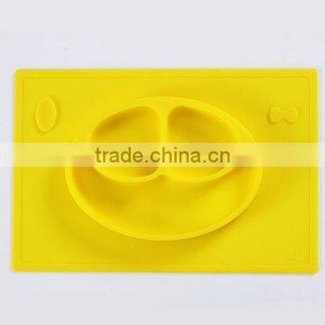 Multi-Functional BPA Free Custom Smile Design Silicone Placemat Plates for Babies and Kids photo-5