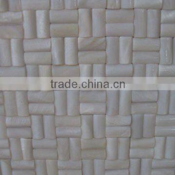 White river mother of pearl mosaic tile with convex surface