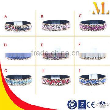 MBRL32 Hot Sell like hot cakes alloy chain edge colorful rhinestone star bracelet