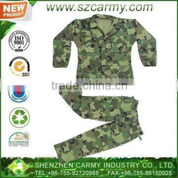 Ripstop polyester / cotton West Africa Benin camouflage military uniform