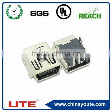 HDMI male/female connector shield 90 degree