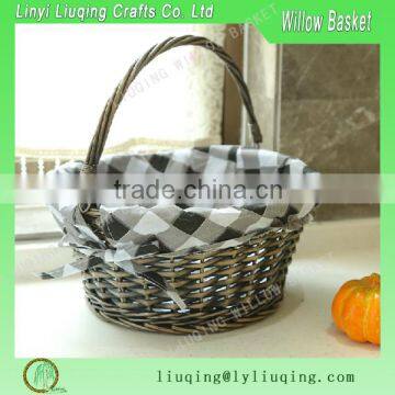 Fashionable empty fruit basket willow basket for sale