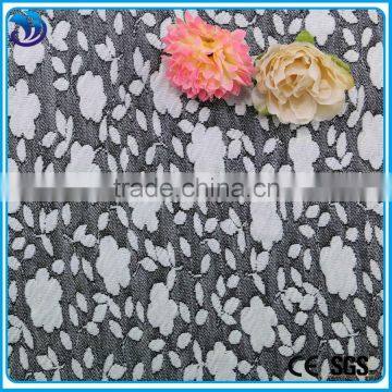 foral design polyester spandex blend jacquard fabric for garment