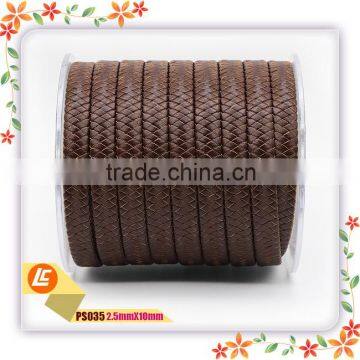 2016 Latest Black Genuine Woven Wide Leather Bracelet String photo-6