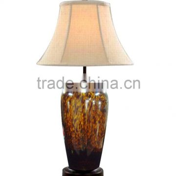 2015 Amber style glass table lamp/light for hotels decoration with UL