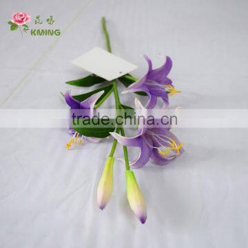 pu smart purple lily flower 3 open heads 2 buds