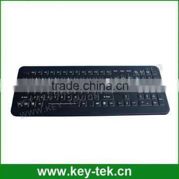 Dustproof desktop ip68 rubber keyboard with numeric keypad for medical