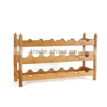 2015 new Eco-Friendly Natural Bamboo 6 Bottle each tier Wine Rack hot sale wine display rack wholesale                        
                                                Quality Choice