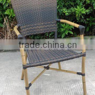 Modern design outdoor bamboo frame aluminim rattan chair