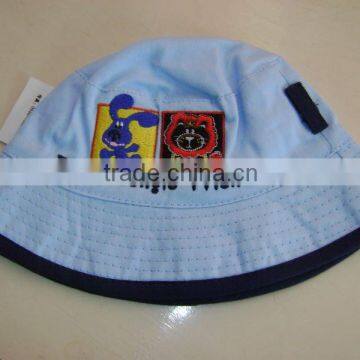 cheap 100% cotton boy embroidery promotional bucket cap