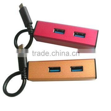 2 in 1 USB 3.1HUB Type-C to 2 Ports USB 3.0 & 1 USB 3.1 Type-C Charging / Data HUB Adapter for MacBook photo-4