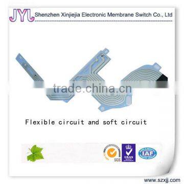 Flexible Circuit and Soft Circuit Membrane Switch with LED SMD and female control, Durable, Printed Polyester Film