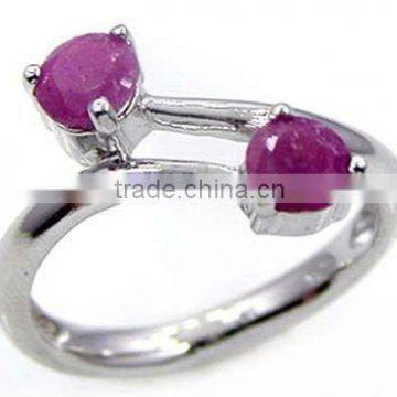 Genuine Ruby & .925 Sterling Silver Ring Jewelry Ring Wholesale Silver Jewelry