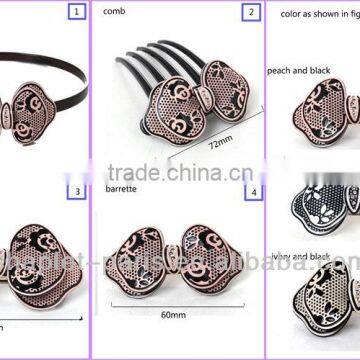 Jewelry Hair Accessory Set, Rhine Stone Luxury Flower Hair Clip Set for Women, Fancy Hair Barrettes Wholesale in China