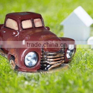 Resin Solar Vintage Pick-Up Truck Garden And Path Light photo-3