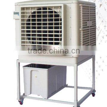 Large scale movable evaporative air cooler