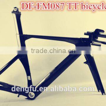 Dengfu carbon fiber bicycle time trial bikes frame with flat stem FM087