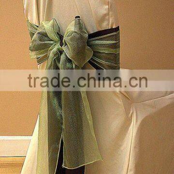 Ivory polyester banquet chair cover for wedding