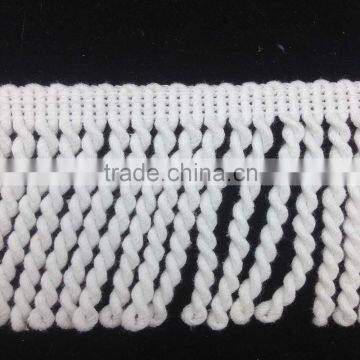 curtain pillow heavy thick pure white cotton bullion fringe sewing trim