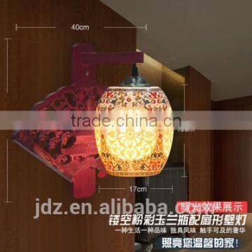 Chinese Style Jingdezhen Hand Painted Wall Lamp Night Light Porcelain Ceramic Bedroom Coffee Bar Restaurant Kitchen Lights photo-3