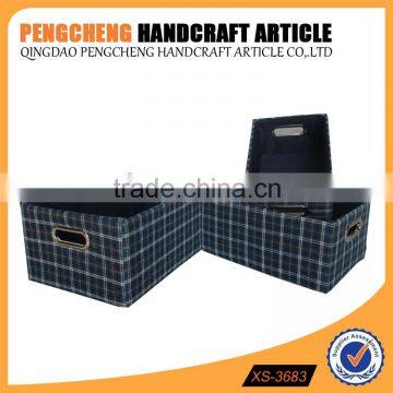 Hot Sale Portable Stripe Line Polyester Storage Box With Handle