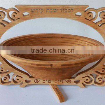 Eco-friendly and foldable bamboo fruit basket