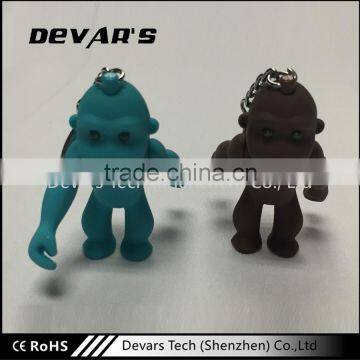 Low price professional plastic smart robot shaped keychain with lighter