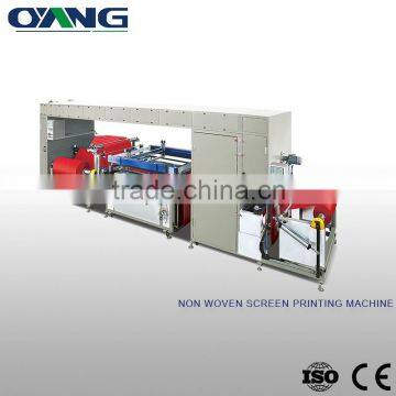 High Speed price of automatic non woven silk roll to roll screen printing machine