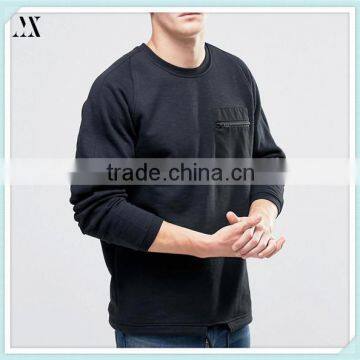 2016 wholesamle Man Sweatshirt Zip Pocket Sweat With Drawstring Sweatshirt