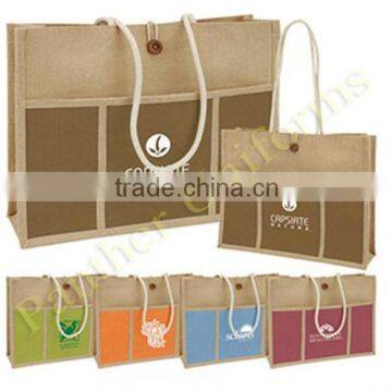 Screen Printed Jute Promotional Shopping Bag