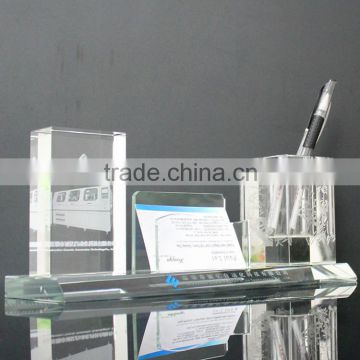 wholesale crystal glass office stationery set