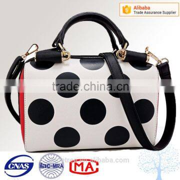 Boston style in black/white dots print for bag custom