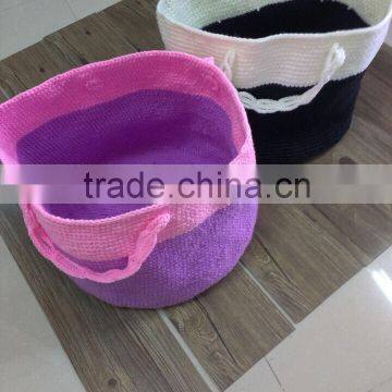 Manufacture of hand crochet basket , storage baseket , floder basket