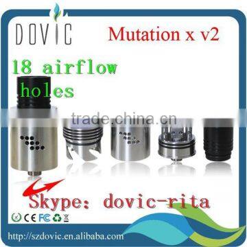 china supplier health & medical new product e cig rda 18 hol,es mutation x v2 fast delivery