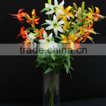 2016 Latest artificial easter lily flower with spray long stem