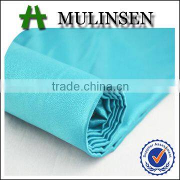 Shaoxing mulinsen sliver stamped satin textile plain polyester