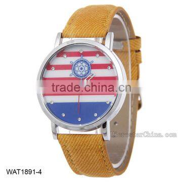 2016 Navy Blue Canvas Strap Wrist Watch photo-4