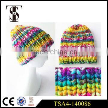 fashion winter hat for young girls colorful knitted women winter beanies