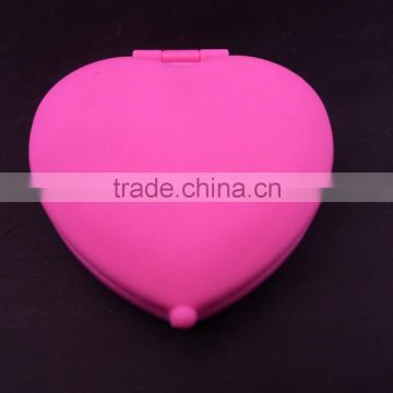 custom heart shape folding pocket mirror