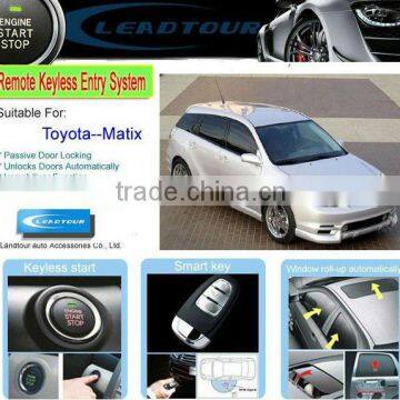 Keyless Entry and Remote Central Lock with RFID Car Security System Automatic Windows Close for Toyota Matrix