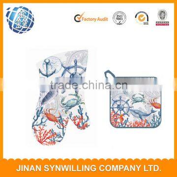 Factory kitchen ovem mitt and pot holders 2pcs kitchen Textile sets