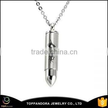 Stylish Design Plated Bullet Pendant Stainless Steel Pendant