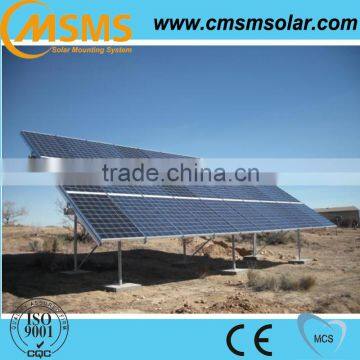 Ground solar panel mounting structure