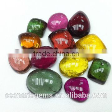 #CMZZ Natural Multi Color Loose Gemstone Tourmaline Cabs