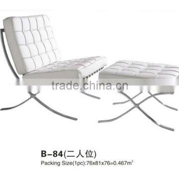 WHITE BARCELONA CHAIR