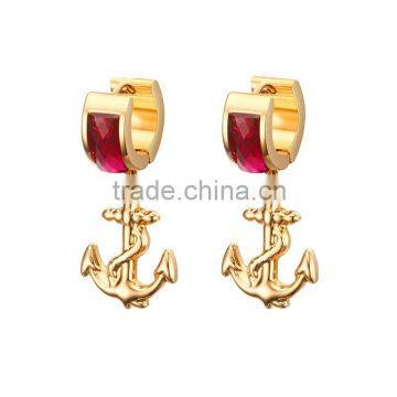 Elegant Fashion Stainless Steel Clip Earrings Cupid Love Arrow Shape Hoop Earring For Lady