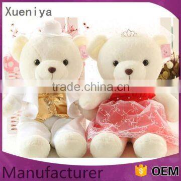 China Factory Newest Soft Custom Wholesale Plush Wedding Bear Couple