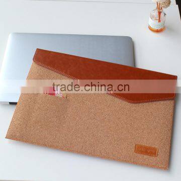 2016 Fashion Waterproof Laptop Sleeve 11 12 13 Laptop Cover Natual Ook Cork Notebook Case For Macbook Air Pro