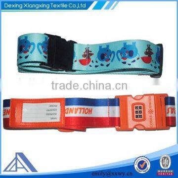 Belt Type and polyester Material password lock luggage belt strap