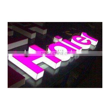 Haier Case: LED Channel Letter Sign,Surface and Frame Illuminated, Shop name sign/logo